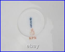 KPM Berlin Porcelain set of 12 dinner plates Reliefzierat puce antique cir 1900