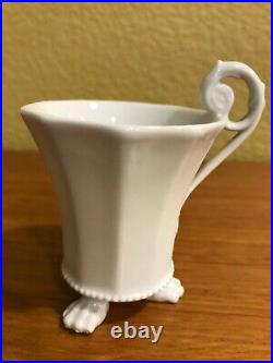 KPM Demitasse Cup & Saucer White porcelain with three foot design