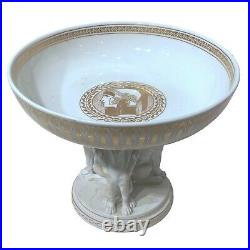 KPM Egyptian Revival Gilt and Bisque Porcelain Compote Bowl