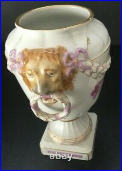 KPM Hand Painted Porcelain Pair Of Lion Handled Vases W Lids 9 Send Offers