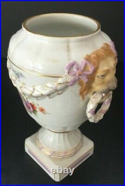 KPM Hand Painted Porcelain Pair Of Lion Handled Vases W Lids 9 Send Offers