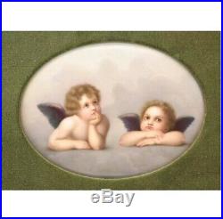 KPM Hand Painted Porcelain Plaque after Rafael in Sistine Madonna, circa 1900