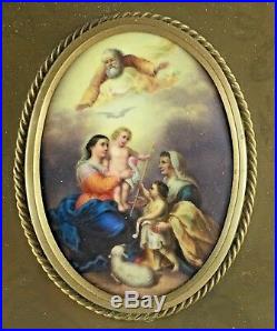 KPM Painted Porcelain Plaque of The Holy Family Bartolome Esteban Murillo