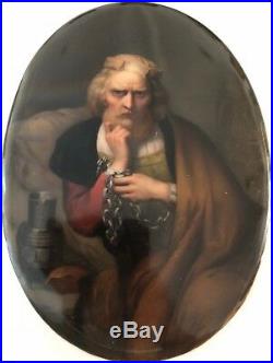 KPM Porcelain Hand Painted Plaque of Christopher Columbus after Gustave Wappes