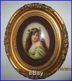 KPM Porcelain Plaque, Artist Signed Wagner, Hand Painted, Museum Quality