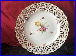KPM Porcelain Plate Butterflies & Poppies Vintage