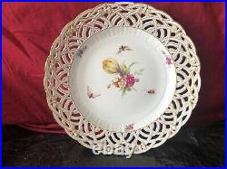 KPM Porcelain Plate Butterflies & Poppies Vintage