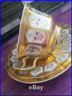 KPM Porcelain Tea cup Heavy Gold Gilt, Cup & Saucer Germany