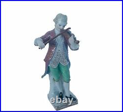 KPM Prussia Violin Victorian Lace Rococo Germany Antique Porcelain Figurine vtg