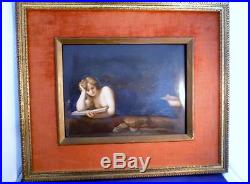 KPM porcelain plaque of The reader 91/2 x 71/2 inches Great condition