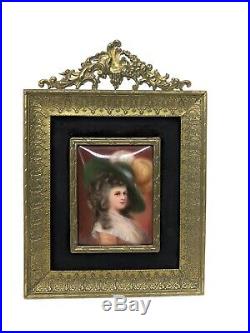 KPM style Signed Hutschenreuther Porcelain Painting, Duchess of Devonshire