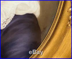 Large KPM Hand Painted Porcelain Plaque of Elisabeth Vigee Le Brun, 19th Century