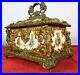 Large Rococo Style Jewel Box. Bronze And Porcelain Kpm . Germany. End Xixth