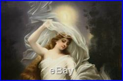 Large and Exceptional Berlin KPM Porcelain Plaque of Female Maiden, Dietrich