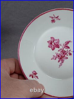 Late 18th Century KPM Berlin Hand Painted Puce Floral Coffee Cup & Saucer