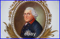 Late 19th Century KPM Berlin Hand Painted Frederick The Great Portrait Plate