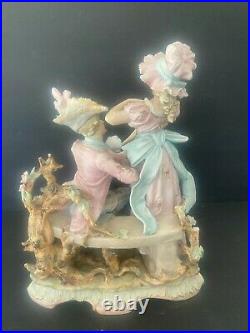 Lovely Antique KPM Bisque Porcelain Figurine of Romantic Couple