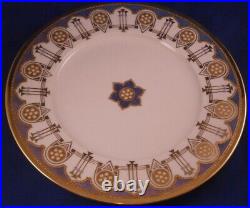 Nice Art Nouveau KPM Berlin Porcelain Jewelled Plate Porzellan Teller Emaildekor