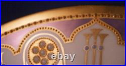 Nice Art Nouveau KPM Berlin Porcelain Jewelled Plate Porzellan Teller Emaildekor