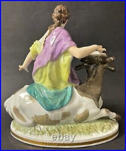 Original Antique KPM Porcelain Figurine of Europa on the Bull