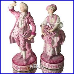 Pair of Unusual Antique KPM German Porcelain Figures