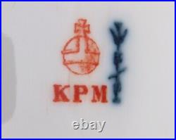Pristine Antique German KPM Hand Painted & Gilded Porcelain Pierced Rim Basket