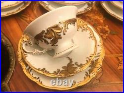 RARE! 10 pers. Porcelain Gold Plated set KPM bavaria & Wawel Coffee Full Set
