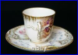 RARE & INCREDIBLE KPM Porcelain Bonnet Girl Cup and Saucer