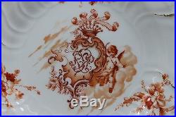 RARE Royal Porcelain Manufactory KPM Painted Putti Flowers 8 Porcelain Plates
