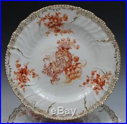 RARE Royal Porcelain Manufactory KPM Painted Putti Flowers 8 Porcelain Plates