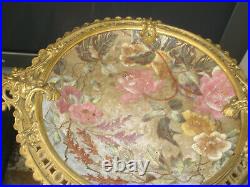 Rare 19th C Porcelain & Gilt Bronze French Enamel Kpm Painting Centerpiece, Tazza