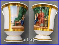 Rare Antique 1810s KPM Berlin Porcelain Scenic Cup & Saucer Porzellan Tasse