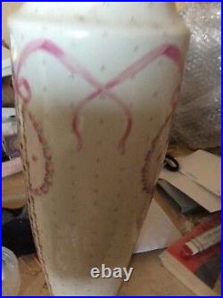 Rare Antique Hand Decorated Vase 16 High With Rare EPM Pruce Mark