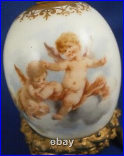 Rare Antique KPM Berlin Porcelain Scenic Perfume Egg Bottle Porzellan Perfuem Ei