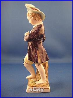 Rare Antique KPM Royal Berlin Boy With Flower Pot Figurine 18th Century Germany