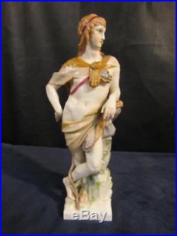 Rare Antique Kpm Berlin 9 Porcelain Figurine Classical Warrior Jason