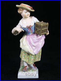 Rare Antique Kpm Berlin Germany Porcelain Figure Of A Young Lady