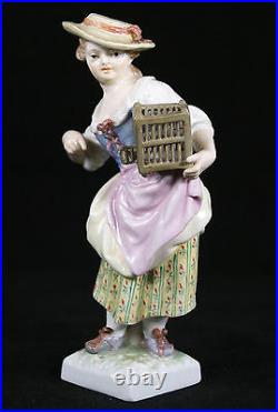 Rare Antique Kpm Berlin Germany Porcelain Figure Of A Young Lady