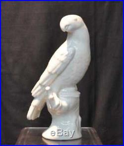 Rare KPM Berlin 19th C. Porcelain White Parrot Figurine Porzellan German Antique