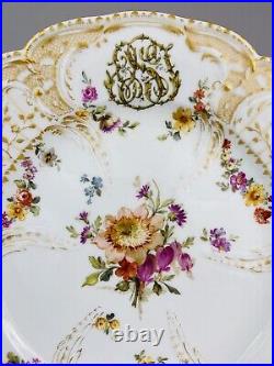 Rare KPM Berlin Hand Painted Flowers Royal Antique Plate SALE#4