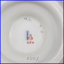 Rare KPM Berlin Porcelain Breslauer Stadtschloss Rocaille Pedastel Center bowl