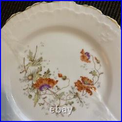 Rare Kpm Meissen Floral Poppies Daisies Scalloped Cabinet Plate #478/1 7.5 Wh2