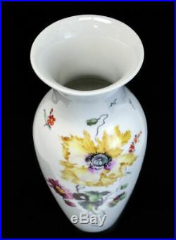 Royal Berlin KPM Large Hand Painted Porcelain Vase, circa 1900. Vibrant Florals