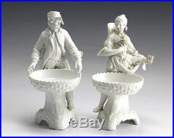 Royal Berlin Pair Porcelain Blanc de Chine Glazed Figurines 19th century