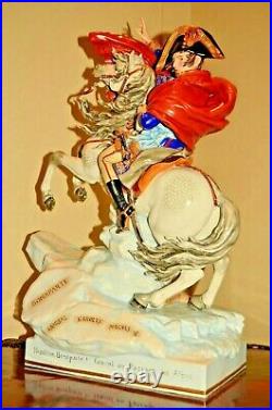 Scheibe Alsbach Original KPM Antique Porcelain Napoleon Horse Sculpture Statue