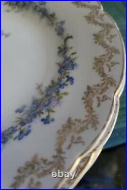 Set 6 Antique Kpm Meissen Blue Cabinet Display Or Luncheon Plates 7 3/4