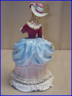 Set Of 2 Vintage KPM Porcelain Victorian Gentleman And Lady 8 3/4 Inch Figurines