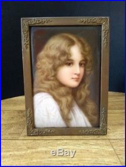 Sign. WAGNER Hutschenreuther KPM porcelain plaque Herbst 107 6 by 4