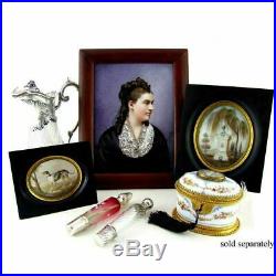 Signed Antique Victorian Hand Painted Porcelain Portrait Plaque Lady KPM Quality