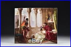 Signed KPM Porcelain Plaque with Scene from Shakespeare's Othello 19th Century